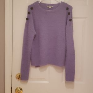 Lavender eyelash knit sweater